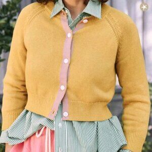 NWT The Tiny Cardigan from THE GREAT. in a pretty Butter Yellow - sold out!